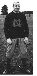 Notre Dame end Knute Rockne 1913