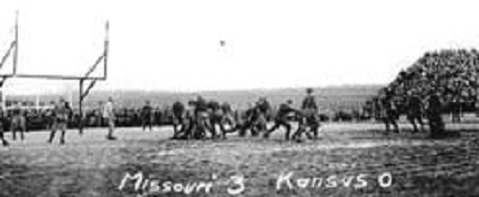 Missouri's field goal to beat Kansas 3-0 in 1913