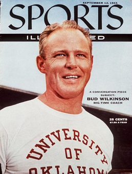 Oklahoma football coach Bud Wilkinson on the cover of Sports Illustrated in 1955