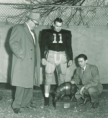 Iowa takes possession of Floyd of Rosedale in 1956