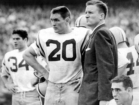 LSU halfback Billy Cannon and head coach Paul Dietzel