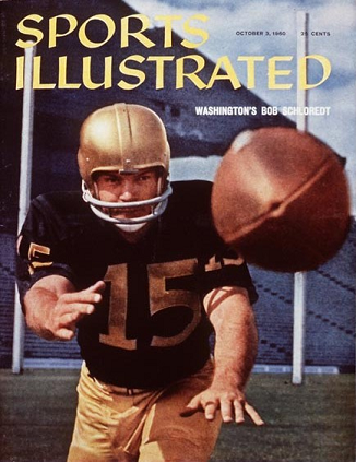 Washington quarterback Bob Schloredt on the cover of Sports Illustrated in 1960