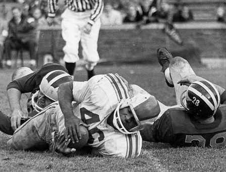 Ohio State fullback Bob Ferguson scoring a touchdown against Michigan in 1961