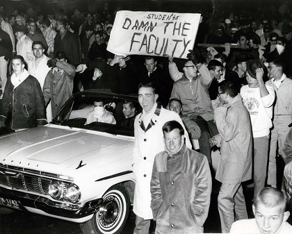 Ohio State students riot in 1961