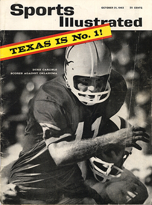 Texas football on the cover of Sports Illustrated in 1963