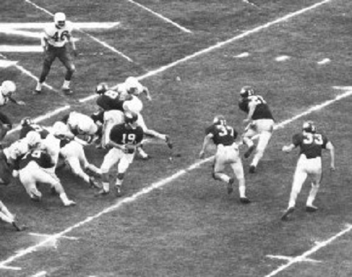 The winning touchdown for Arkansas against Nebraska in the 1965 Cotton Bowl