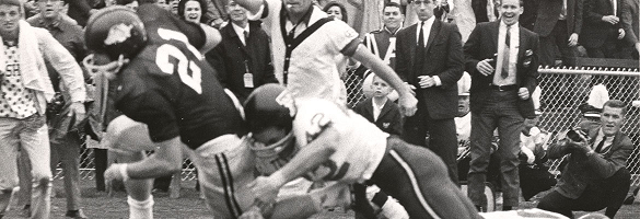 Arkansas carrying the ball against Texas Tech in 1964