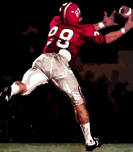 ms paint of Ray Perkins catching a pass in 1966 Orange Bowl