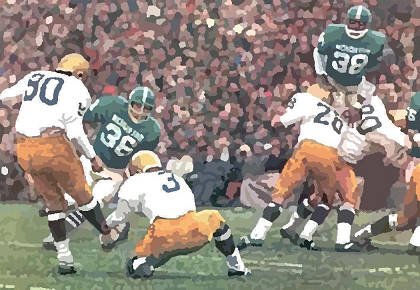 The tying field goal in the 1966 Notre Dame-Michigan State football game