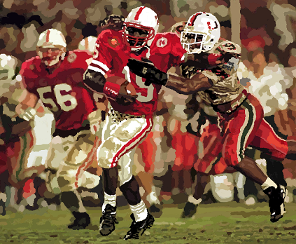 Nebraska's Tommie Frazier against Miami in the 1995 Orange Bowl