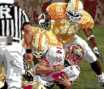 Tennessee sacks FSU's Outzen in 1998 championship game