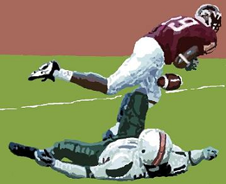 Virginia Tech's Ernest Wilford drops 2-point conversion pass against Miami in 2001