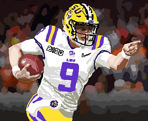 Louisiana State quarterback Joe Burrow in the national championship game