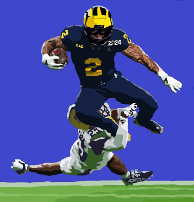 Michigan running back Blake Corum in the national championship game for the 2023 season